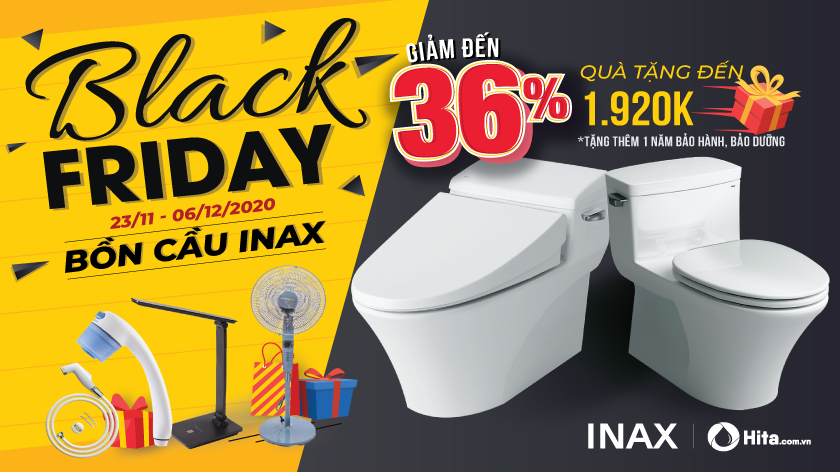 Black Friday sale mạnh tay - Bồn cầu INAX giảm đến 36%